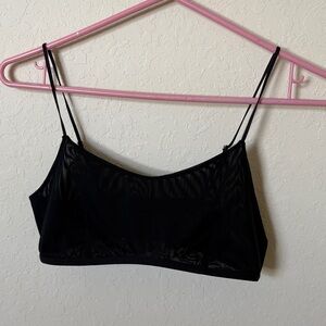 ALO Yoga Black Mesh Bandeau